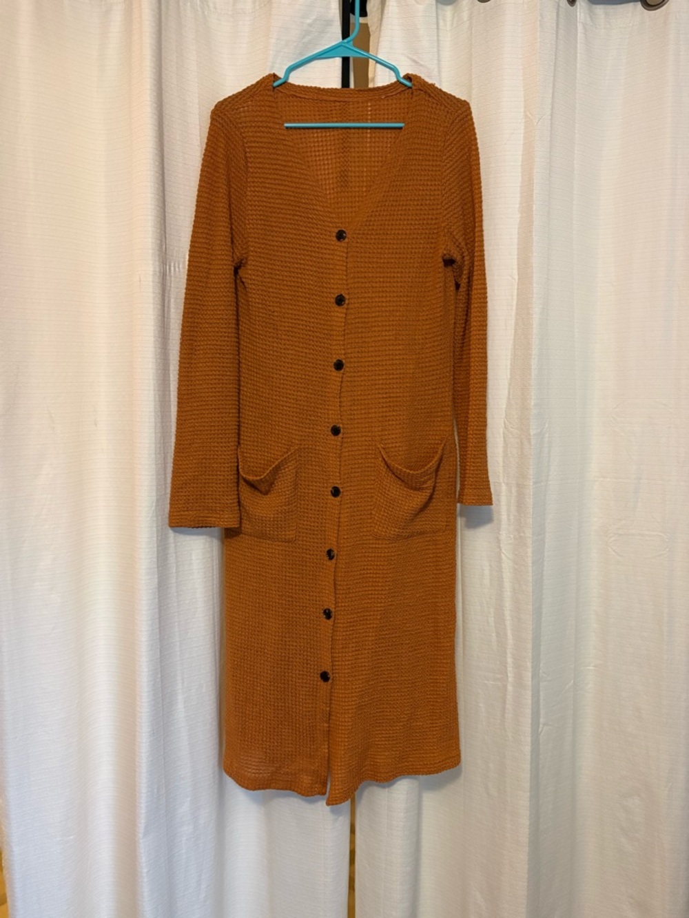 Amazon Long Button Up Pocketed Cardigan Sweater